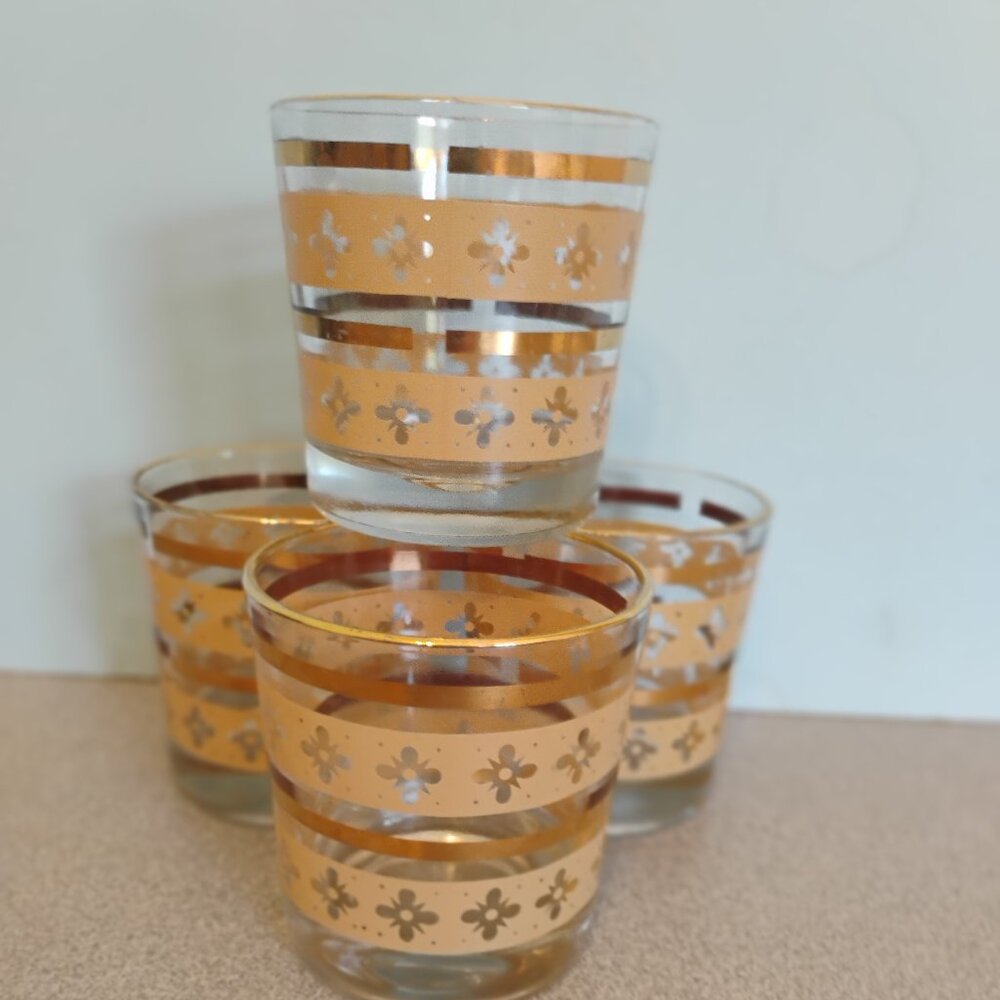 Moser MCM Gold Band Tumbler/Rocks Glass, set of 4